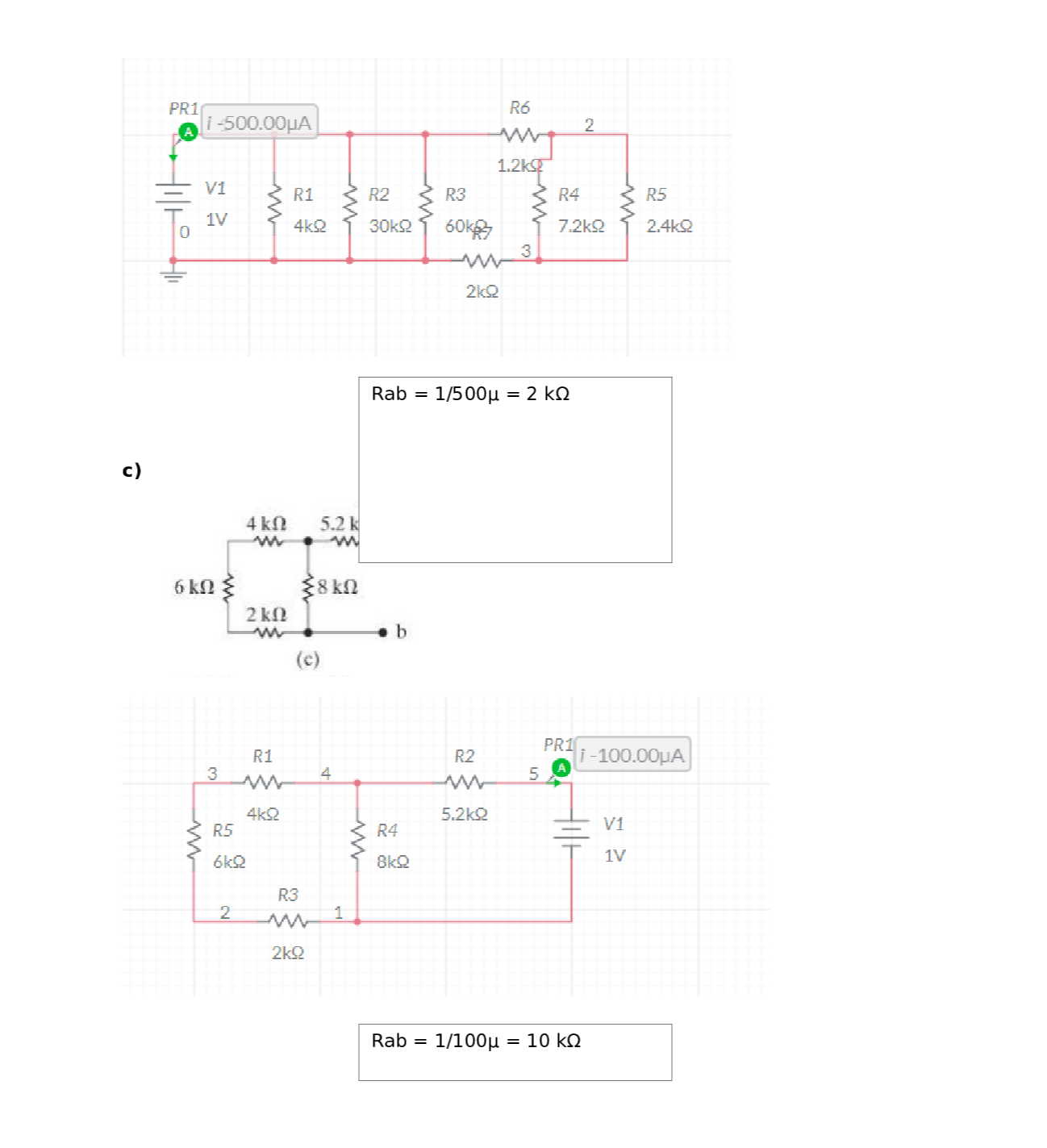 Solved: Find The Equivalent Resistance Rab For Each Of The Circuits In ...