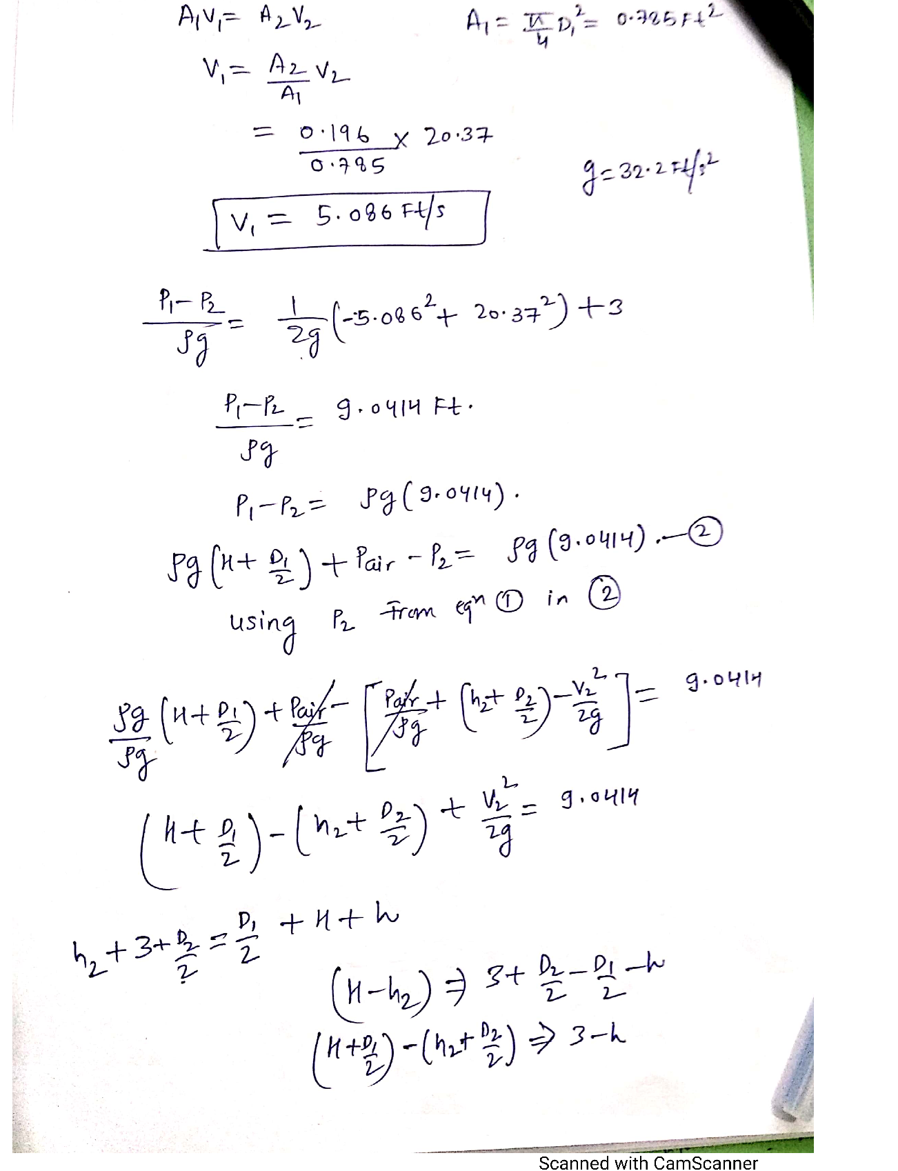 Solved: 3.92Water, considered an inviscid, incompressible fluid,flows ...